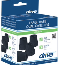 Large Base Quad Cane Tips, 3/4"