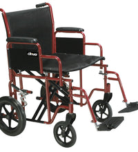 Bariatric Heavy Duty Transport Wheelchair with Swing Away Footrest