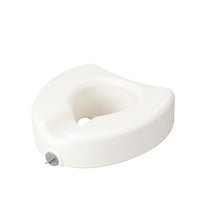 Premium Plastic Raised Toilet Seat with Lock, Elongated