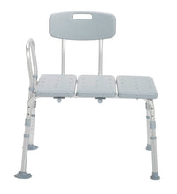 Plastic Transfer Bench with Adjustable Backrest