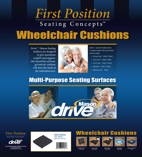 Gel-U-Seat Lite General Use Gel Cushion with Stretch Cover