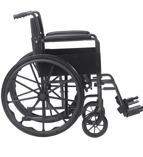 Silver Sport 1 Wheelchair with Full Arms and Swing away Removable Footrest