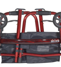 Portable Folding Travel Walker with 5" Wheels and Fold up Legs