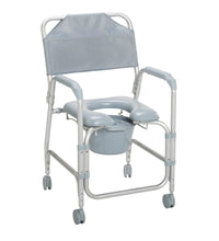 Lightweight Portable Shower Chair Commode with Casters