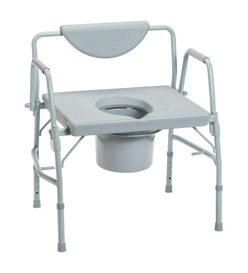 Bariatric Drop Arm Bedside Commode Chair