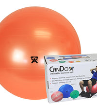 CanDo Inflatable Exercise Ball - Orange - 22" (55 cm), Retail Box