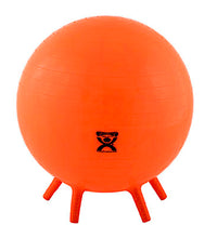 CanDo Inflatable Exercise Ball - with Stability Feet - Orange - 22" (55 cm)