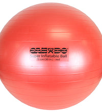 CanDo Inflatable Exercise Ball - Super Thick - Red - 30" (75 cm)