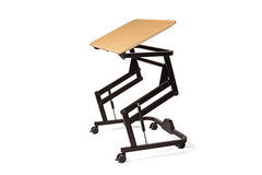 Adaptive Desks, Rifton Adaptive Desk with Casters, Tilt, Gray Top with Raised Edge
