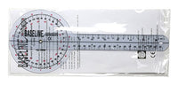 Baseline Plastic Goniometer - 360 Degree Head - 12 inch Arms