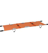 Folding Stretcher with Handles, Aluminum, Orange