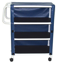 Combo cart with 4 shelves - 8 pull out tubs with mesh or solid vinyl cover