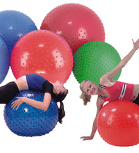 CanDo Inflatable Exercise Ball - Sensi-Ball - Red - 30" (75 cm)