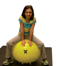 CanDo Inflatable Exercise Ball - with Stability Feet - Yellow - 18" (45 cm)