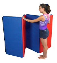 CanDo Accordion Mat - 1-3/8" PE Foam with Cover - 6' x 12' - Rainbow Colors