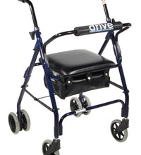 Drive Steel Rollator with 6" Wheels, Knockdown, Blue