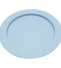 Inner lip plate, plastic, blue , 9"