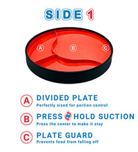 STAYnEAT Plate, Divided Suction, Slope n Scoop Dish, Small, Red, Each