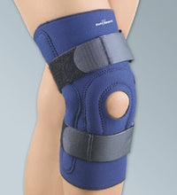 Safe-T-Sport Neoprene Hinged Stabilizing Knee Brace, Navy (Large 18-19")