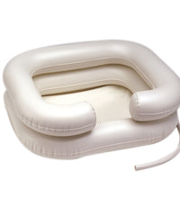 Inflatable shampoo basin, crescent