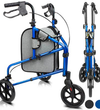 3 Wheel Walker Rollator - Lightweight Foldable Walking Transport