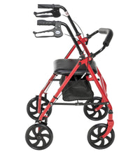 Four Wheel Rollator Rolling Walker with Fold Up Removable Back Support