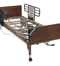 No Gap Half Length Side Bed Rails with Brown Vein Finish