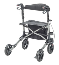 Compact Folding Rollator Rolling Walker, Grey/Black