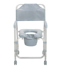 Lightweight Portable Shower Chair Commode with Casters