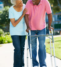 PreserveTech Deluxe Two Button Folding Walker with 5" Wheels