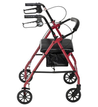 Rollator Rolling Walker with 6" Wheels, Fold Up Removable Back Support and Padded Seat