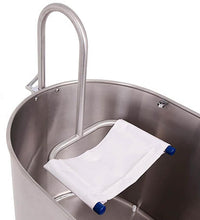 Adjustable headrest for stainless steel whirlpool