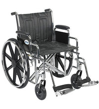 Sentra EC Heavy Duty Wheelchair, Detachable Desk Arms, Swing away Footrests, 20" Seat