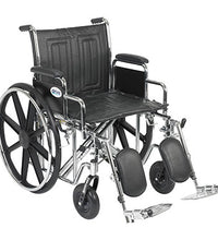 Sentra EC Heavy Duty Wheelchair, Detachable Desk Arms, Elevating Leg Rests, 20" Seat