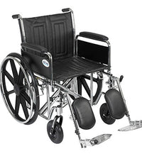 Sentra EC Heavy Duty Wheelchair, Detachable Full Arms, Elevating Leg Rests, 20" Seat