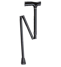 Folding aluminum cane, 33 - 37", black, 1 each