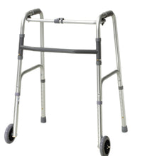 Folding 2-button walker, 5" wheel-glides, adult, 1 each