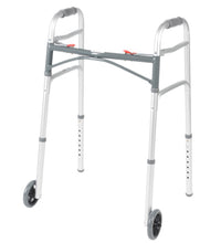 Folding 2-button walker, 5" wheel-glides, junior, 1 each