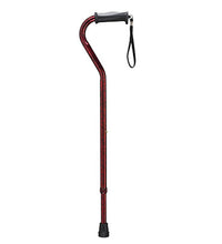 Drive, Adjustable Height Offset Handle Cane with Gel Hand Grip, Red Crackle