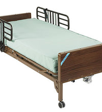 Drive, Delta Ultra Light Full Electric Hospital Bed with Half Rails and Therapeutic Support Mattress