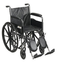 Drive, Silver Sport 2 Wheelchair, Detachable Full Arms, Elevating Leg Rests, 18" Seat