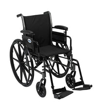 Drive, Cruiser III Light Weight Wheelchair with Flip Back Removable Arms, Adjustable Height Desk Arms, Swing away Footrests, 16"