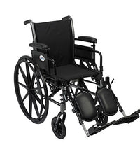 Drive, Cruiser III Light Weight Wheelchair with Flip Back Removable Arms, Adjustable Height Desk Arms, Elevating Leg Rests, 16"