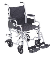 Drive, Poly Fly Light Weight Transport Chair Wheelchair with Swing away Footrests, 18" Seat