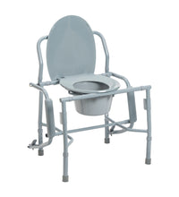 Steel Drop Arm Bedside Commode with Padded Arms