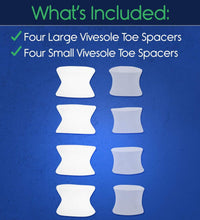 Toe Spacers (4S+4L) in white color