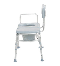 Padded Seat Transfer Bench with Commode Opening