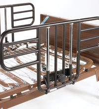 No Gap Half Length Side Bed Rails with Brown Vein Finish