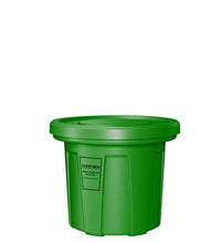 Food Grade Receptacle w/Lid, Green, 20 gal