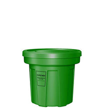 Food Grade Receptacle w/Lid, Green, 22 gal